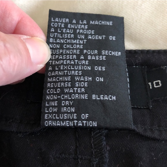 Tribal Stretch Cotton Capris Black Size 10 - Picture 7 of 8